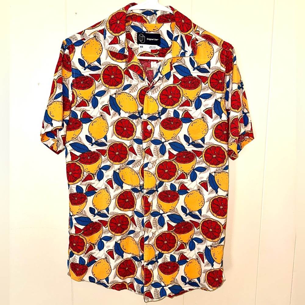 Printed Button Down Shirt